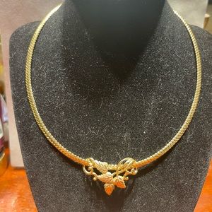 10k yellow gold omega necklace
